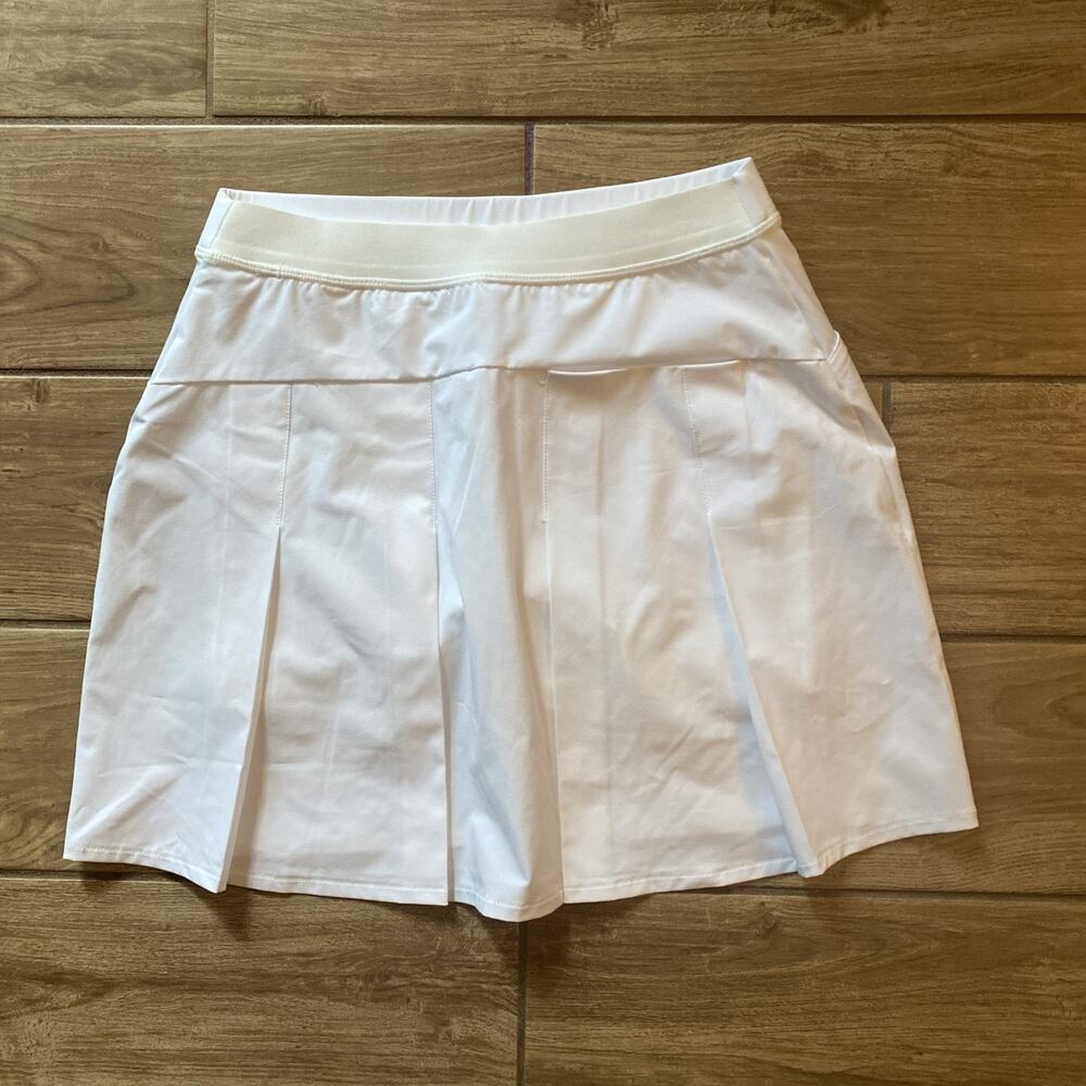 Ralph Lauren White RLX Womens 15" Performance Pleated Skort